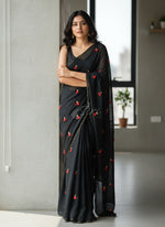 Load image into Gallery viewer, Lovely Jute Georgette Saree in Embroidery Butis
