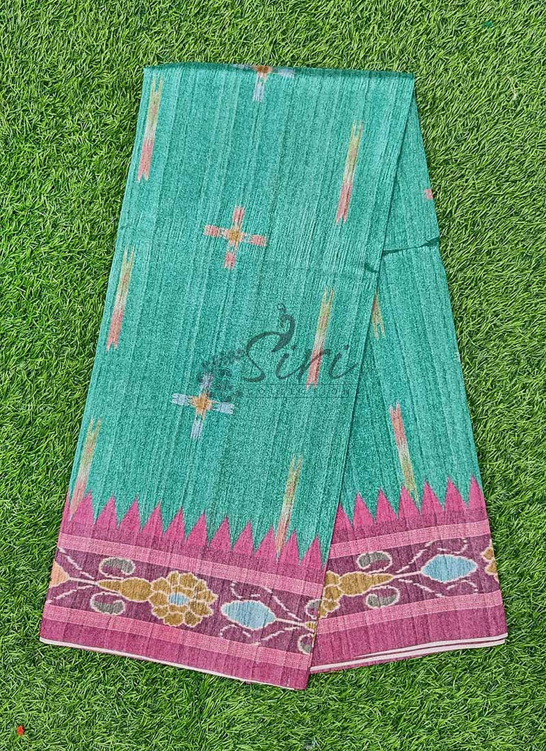Beautiful Printed Semi Ghicha Silk Saree
