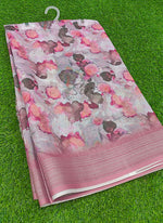 Load image into Gallery viewer, Beautiful Digital Print Linen Saree