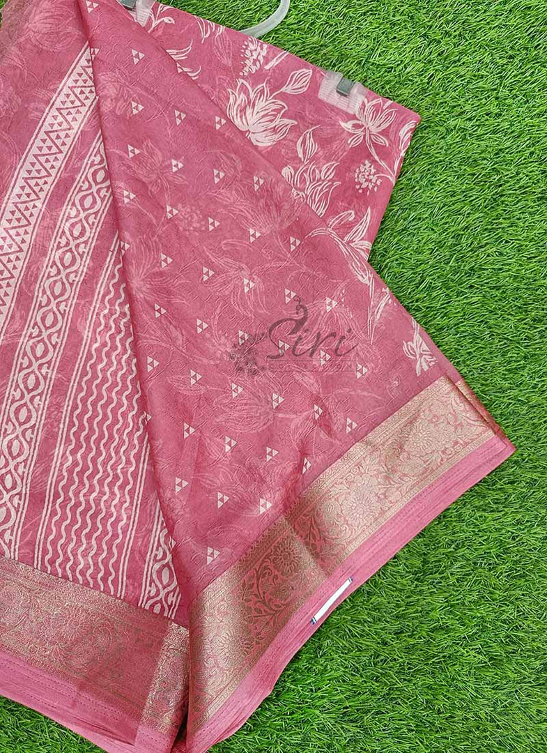 Lovely Printed Georgette Saree