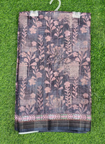 Load image into Gallery viewer, Beautiful Printed Linen Jute Saree
