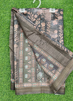 Load image into Gallery viewer, Beautiful Printed Linen Jute Saree
