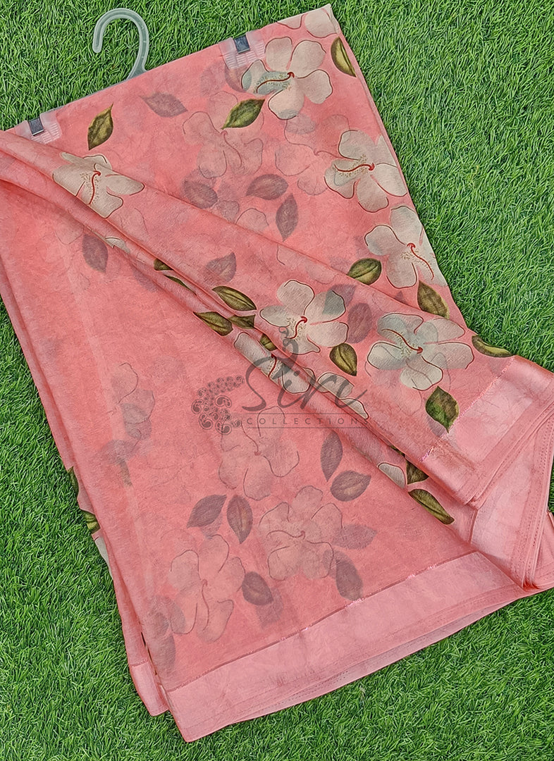 Beautiful Georgette Saree in Satin Borders