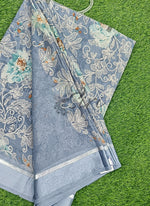 Load image into Gallery viewer, Lovely Moss Georgette Saree in Satin Borders
