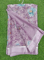 Load image into Gallery viewer, Lovely Moss Georgette Saree in Satin Borders
