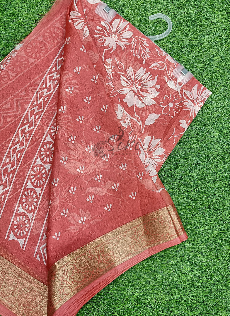 Lovely Printed Georgette Saree