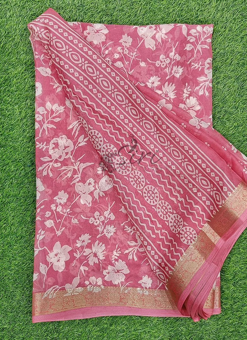 Lovely Printed Georgette Saree