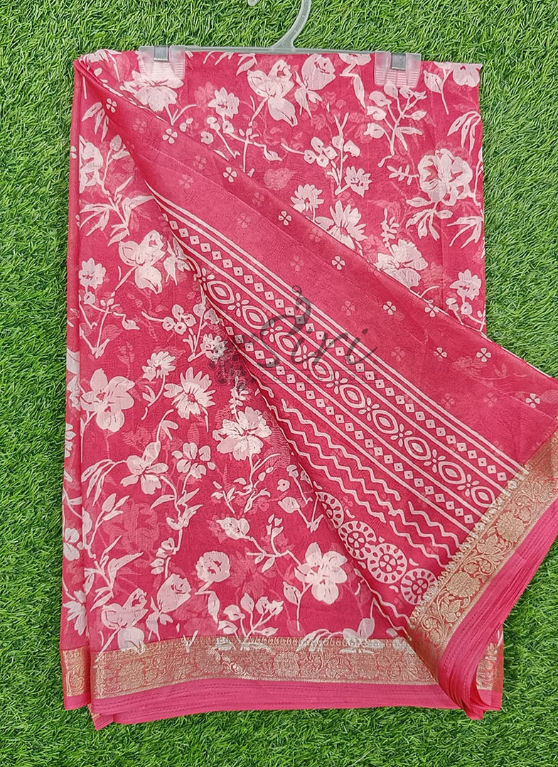 Lovely Printed Georgette Saree