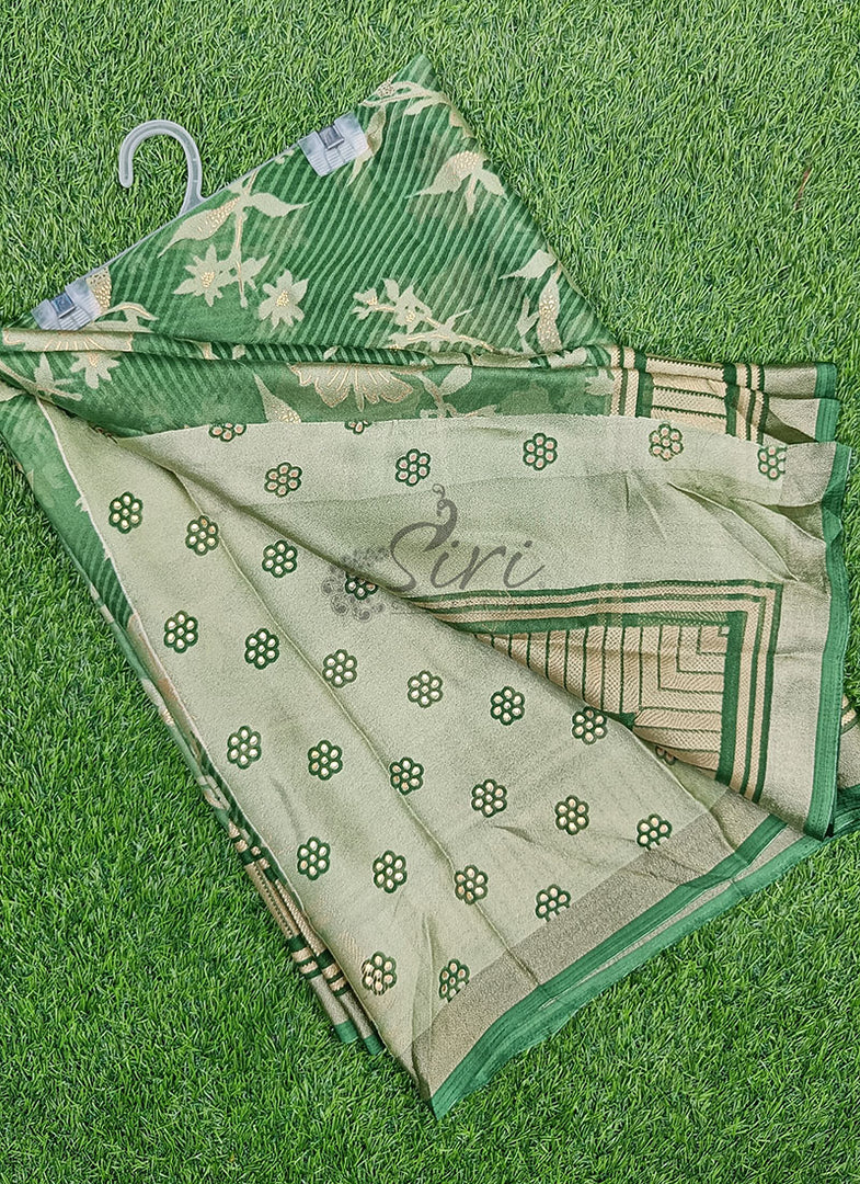 Lovely Brasso Saree in Foil Print
