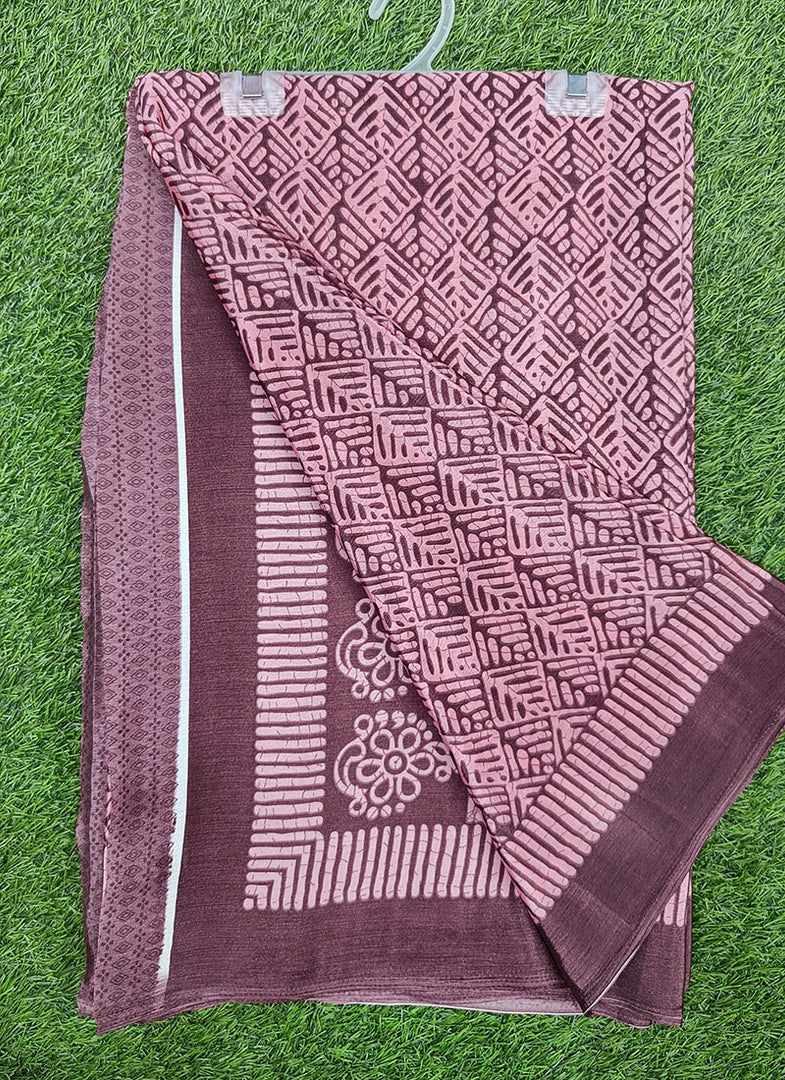 Beautiful Printed Crepe Saree