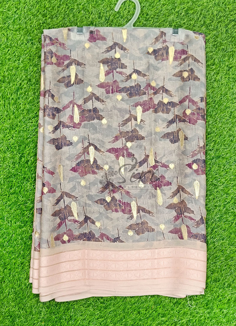 Lovely Printed Moss Georgette Saree in Foil Print
