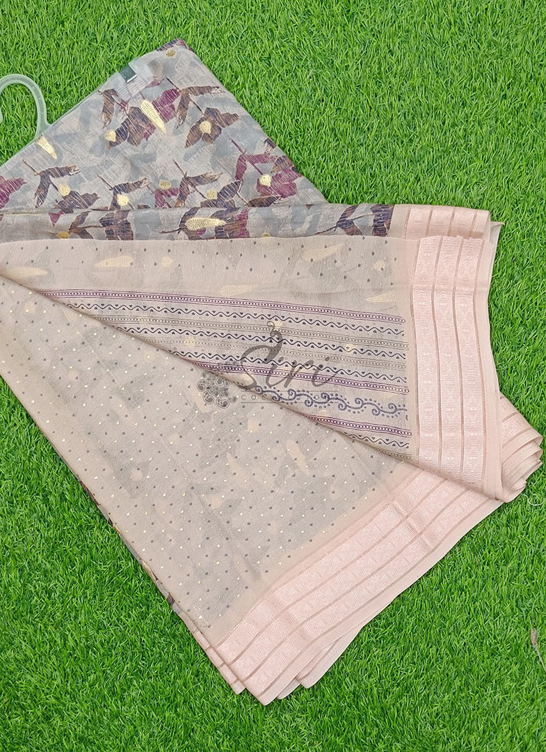 Lovely Printed Moss Georgette Saree in Foil Print