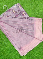 Load image into Gallery viewer, Lovely Printed Moss Georgette Saree in Foil Print
