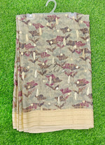 Load image into Gallery viewer, Lovely Printed Moss Georgette Saree in Foil Print
