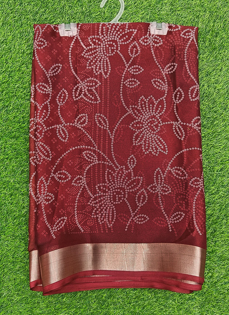 Lovely Printed Moss Georgette Saree