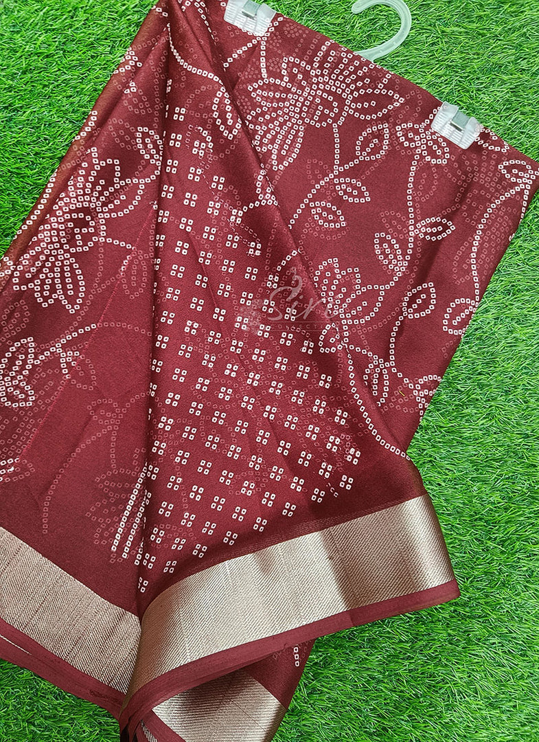 Lovely Printed Moss Georgette Saree