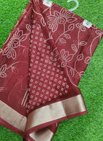 Load image into Gallery viewer, Lovely Printed Moss Georgette Saree
