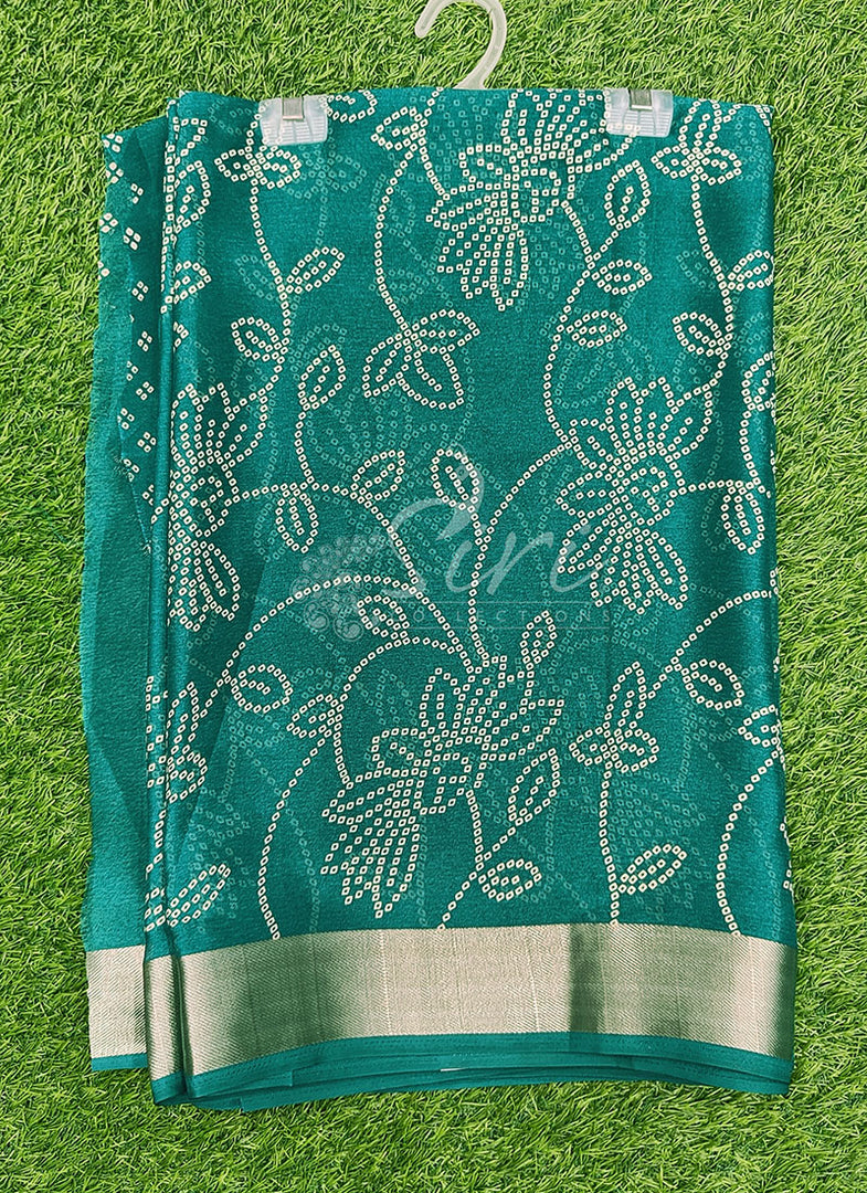 Lovely Printed Moss Georgette Saree