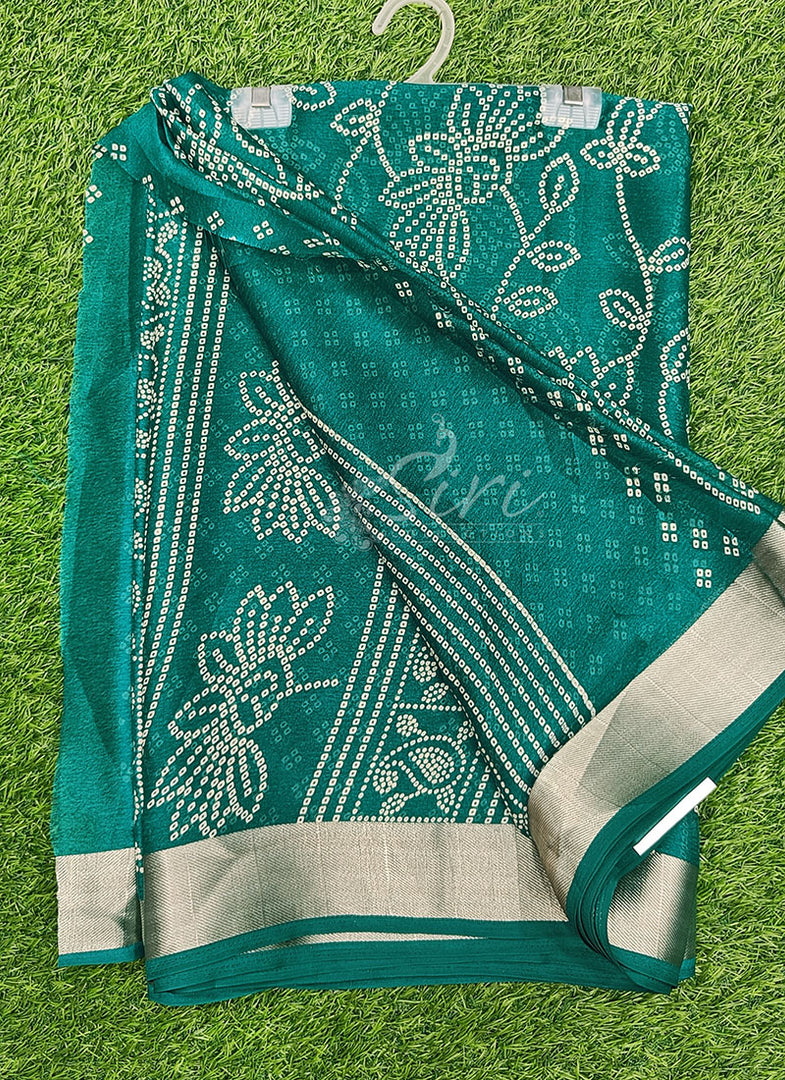 Lovely Printed Moss Georgette Saree