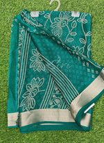 Load image into Gallery viewer, Lovely Printed Moss Georgette Saree
