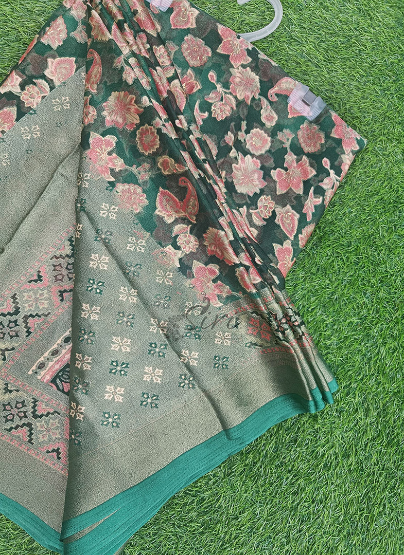 Lovely Brasso Saree in Foil Print