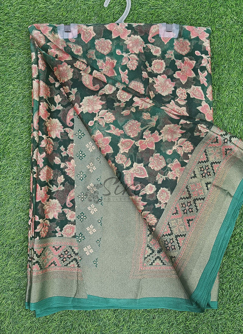 Lovely Brasso Saree in Foil Print