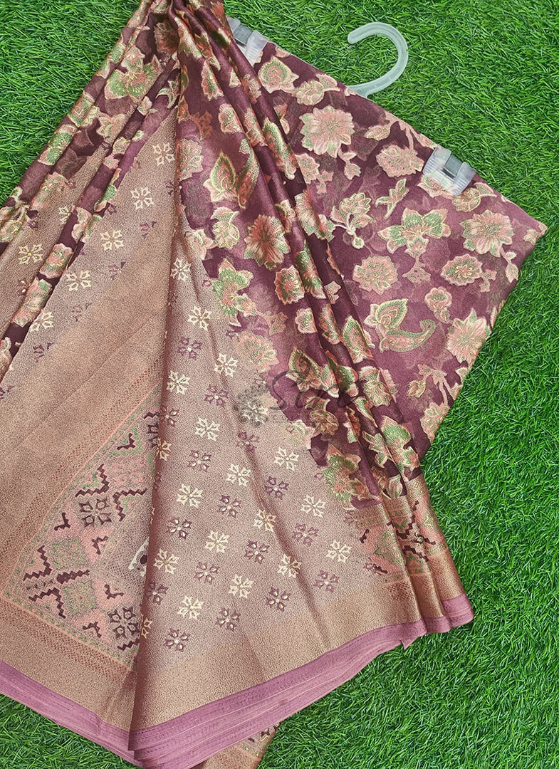 Lovely Brasso Saree in Foil Print