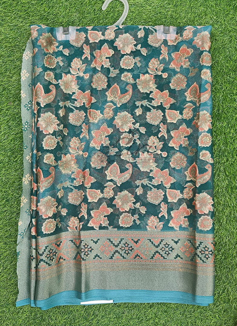 Lovely Brasso Saree in Foil Print