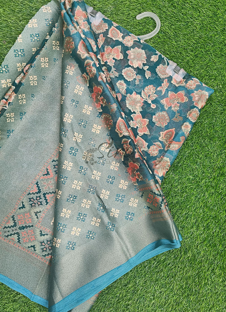 Lovely Brasso Saree in Foil Print
