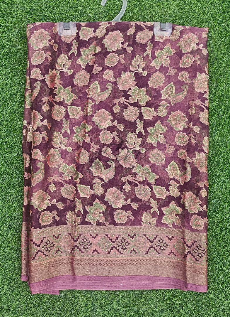 Lovely Brasso Saree in Foil Print