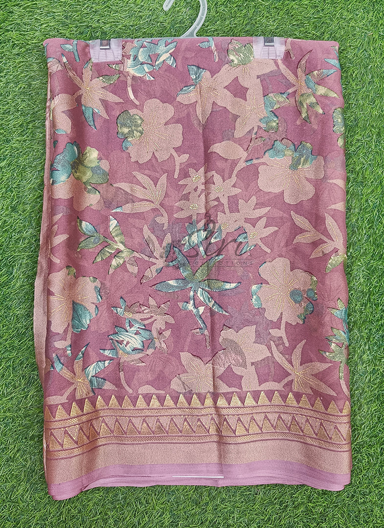 Lovely Brasso Saree in Foil Print