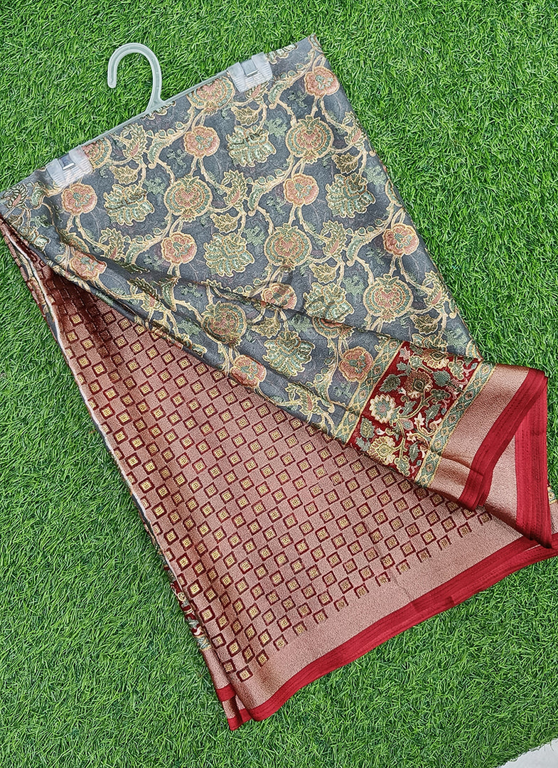 Lovely Brasso Saree in Foil Print