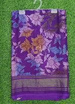 Load image into Gallery viewer, Beautiful Georgette Floral Print Sarees with Foil Print Border
