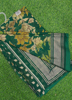Load image into Gallery viewer, Beautiful Georgette Floral Print Sarees with Foil Print Border
