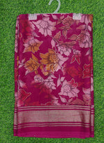 Load image into Gallery viewer, Beautiful Georgette Floral Print Sarees with Foil Print Border
