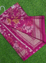Load image into Gallery viewer, Beautiful Georgette Floral Print Sarees with Foil Print Border
