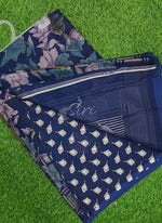 Load image into Gallery viewer, Beautiful Georgette Floral Print Sarees with Foil Print Border
