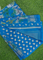 Load image into Gallery viewer, Beautiful Georgette Floral Print Sarees with Foil Print Border

