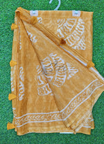 Load image into Gallery viewer, Beautiful Printed Chiffon Saree in Self Lines Texture
