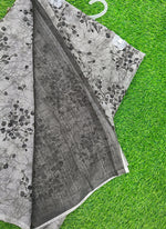 Load image into Gallery viewer, Beautiful Printed Chiffon Saree in Self Lines Texture
