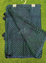 Load image into Gallery viewer, Beautiful Printed Chiffon Saree in Self Lines Texture
