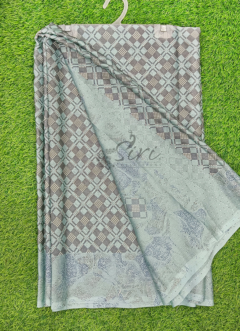 Beautiful Printed Crepe Chiffon Saree