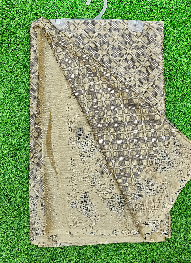 Beautiful Printed Crepe Chiffon Saree