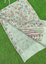 Load image into Gallery viewer, Beautiful Printed Moss Georgette Saree