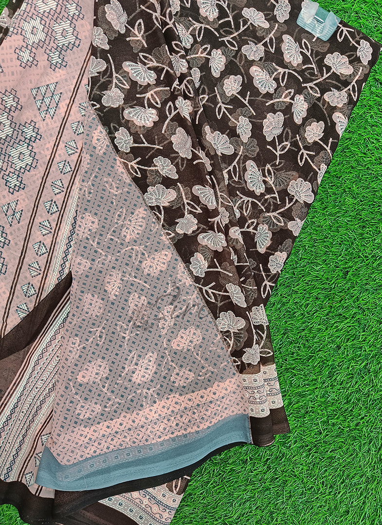 Beautiful Printed Georgette Saree
