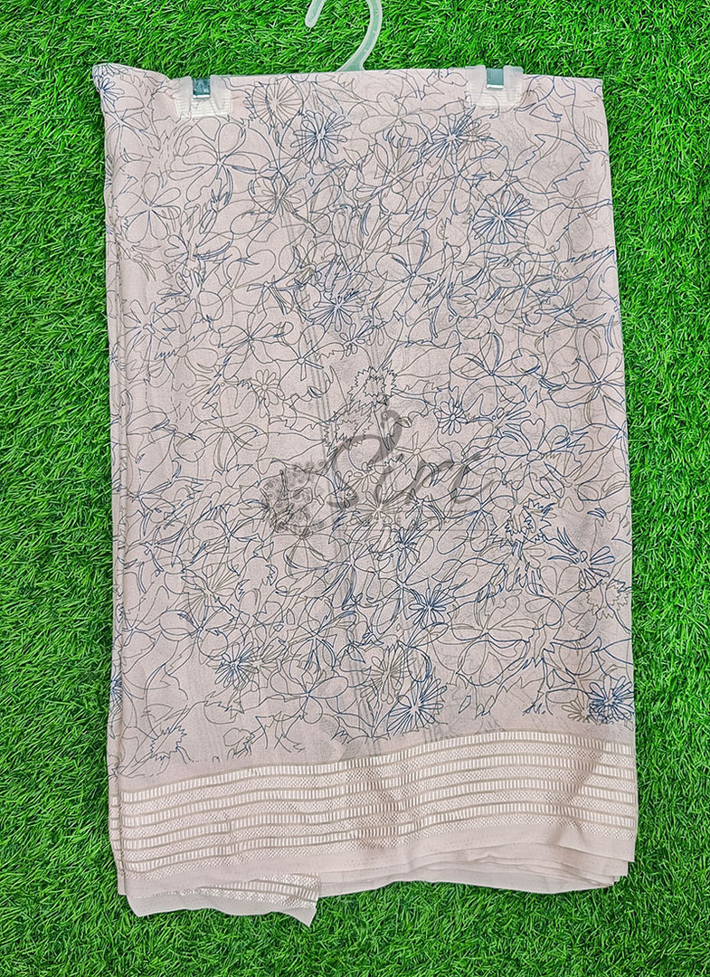 Beautiful Soft Moss Georgette Saree