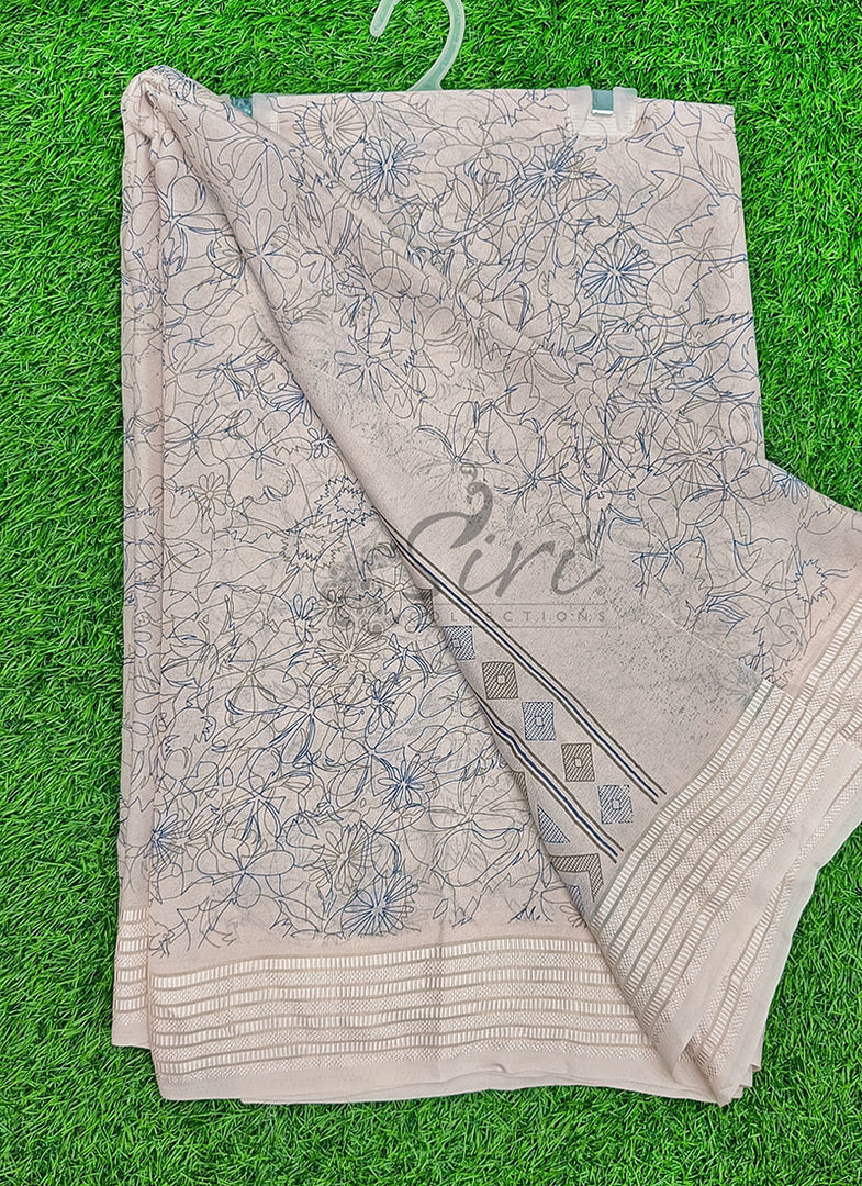 Beautiful Soft Moss Georgette Saree