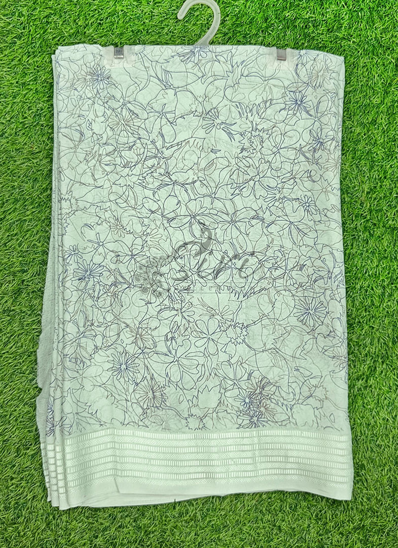 Beautiful Soft Moss Georgette Saree