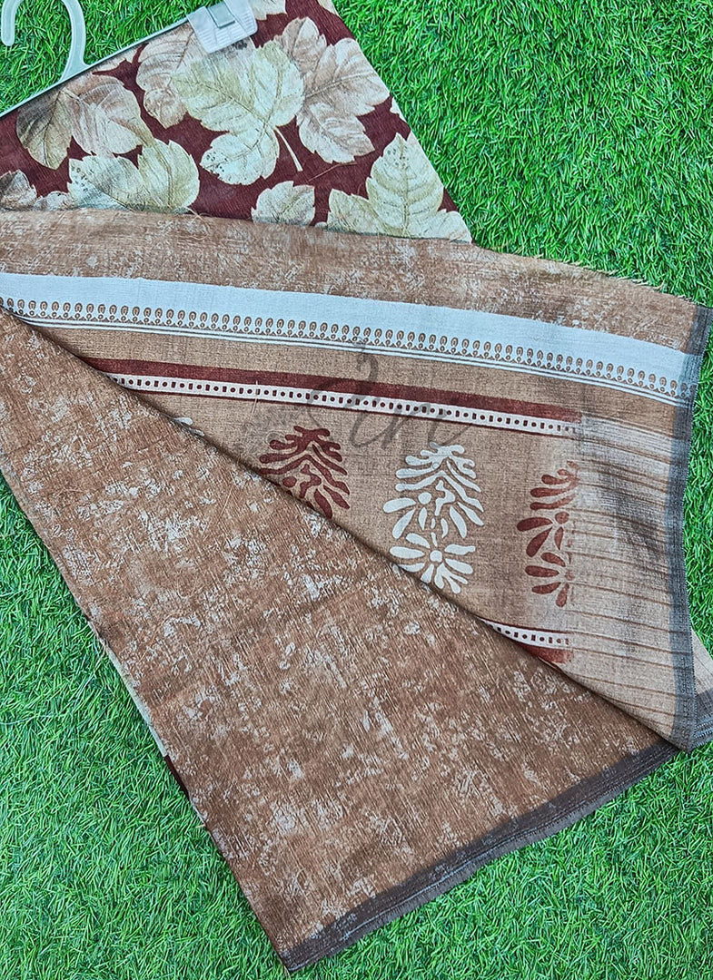 Beautiful Printed Fancy Silk Saree