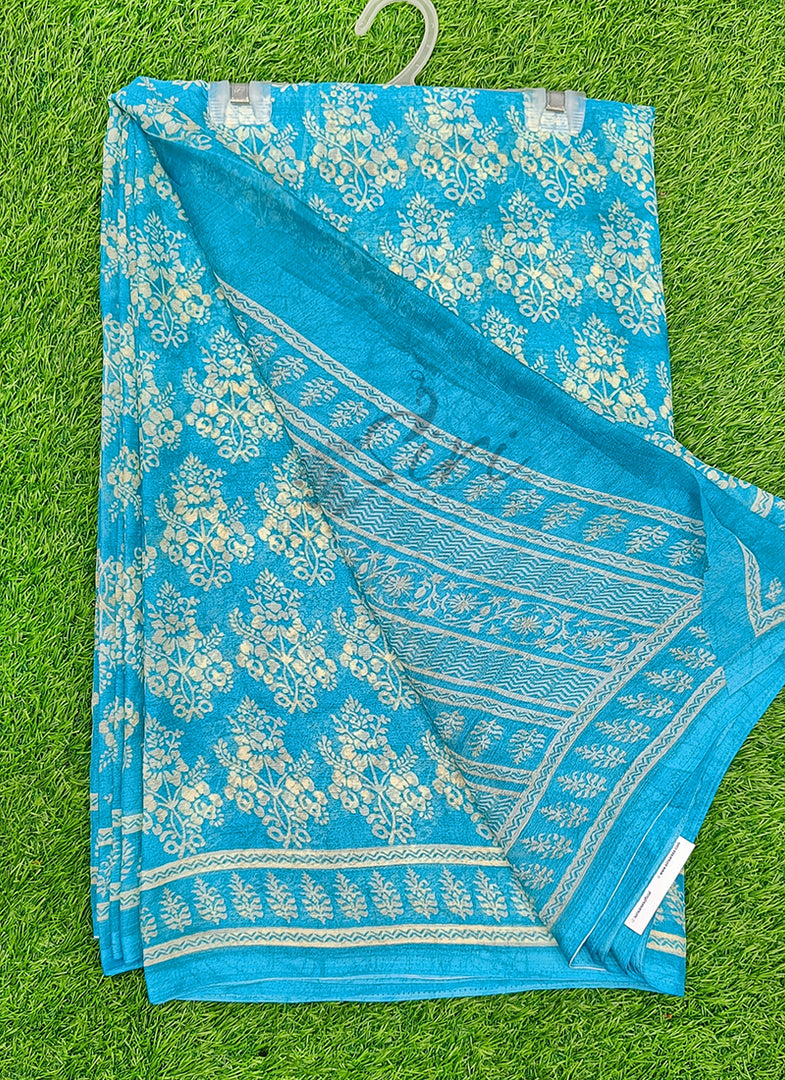 Latest Beautiful Printed Chiffon Saree